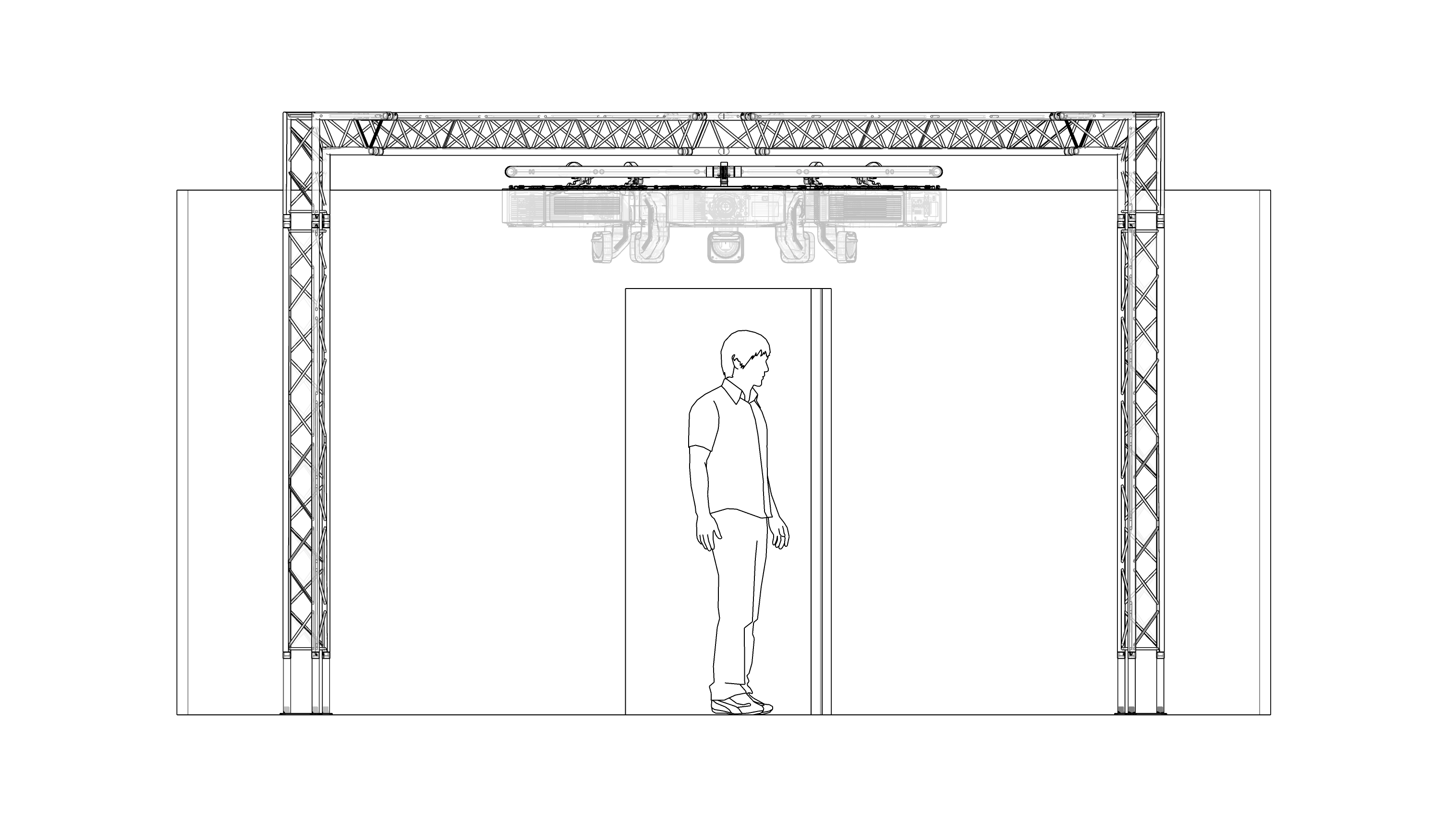 diagram of man stood inside igloo cylinder