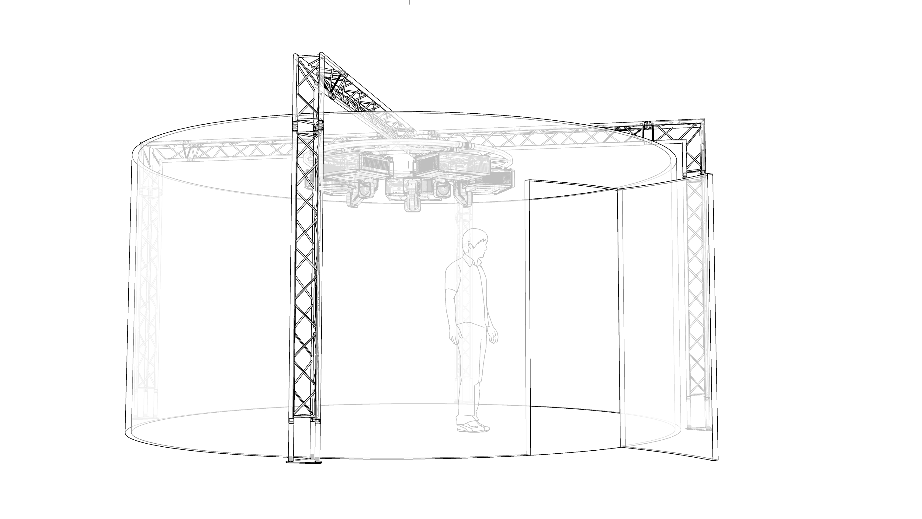 diagram of igloo immersive cylinder room