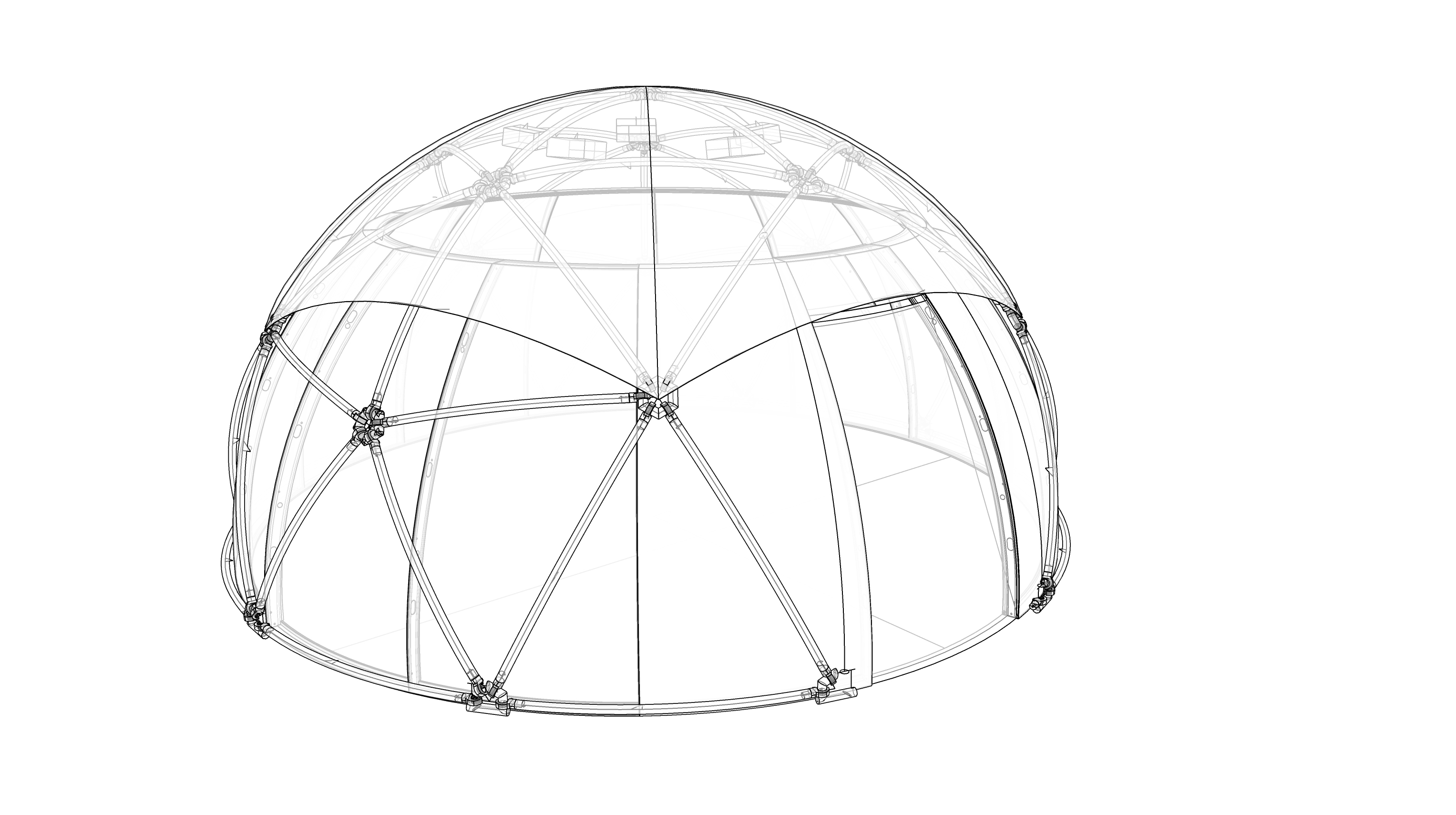 diagram of outside an igloo dome