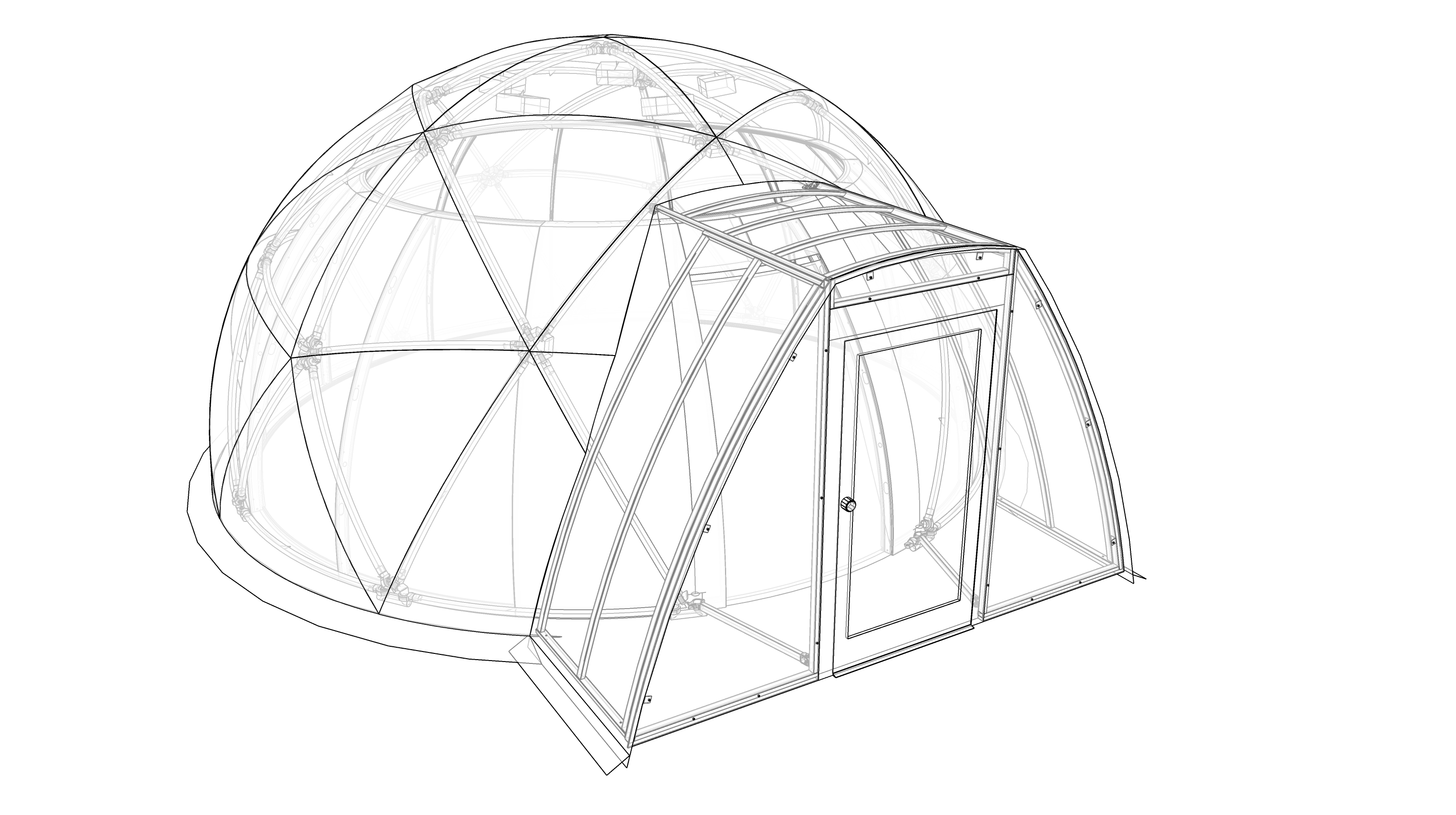 igloo dome sketch diagram