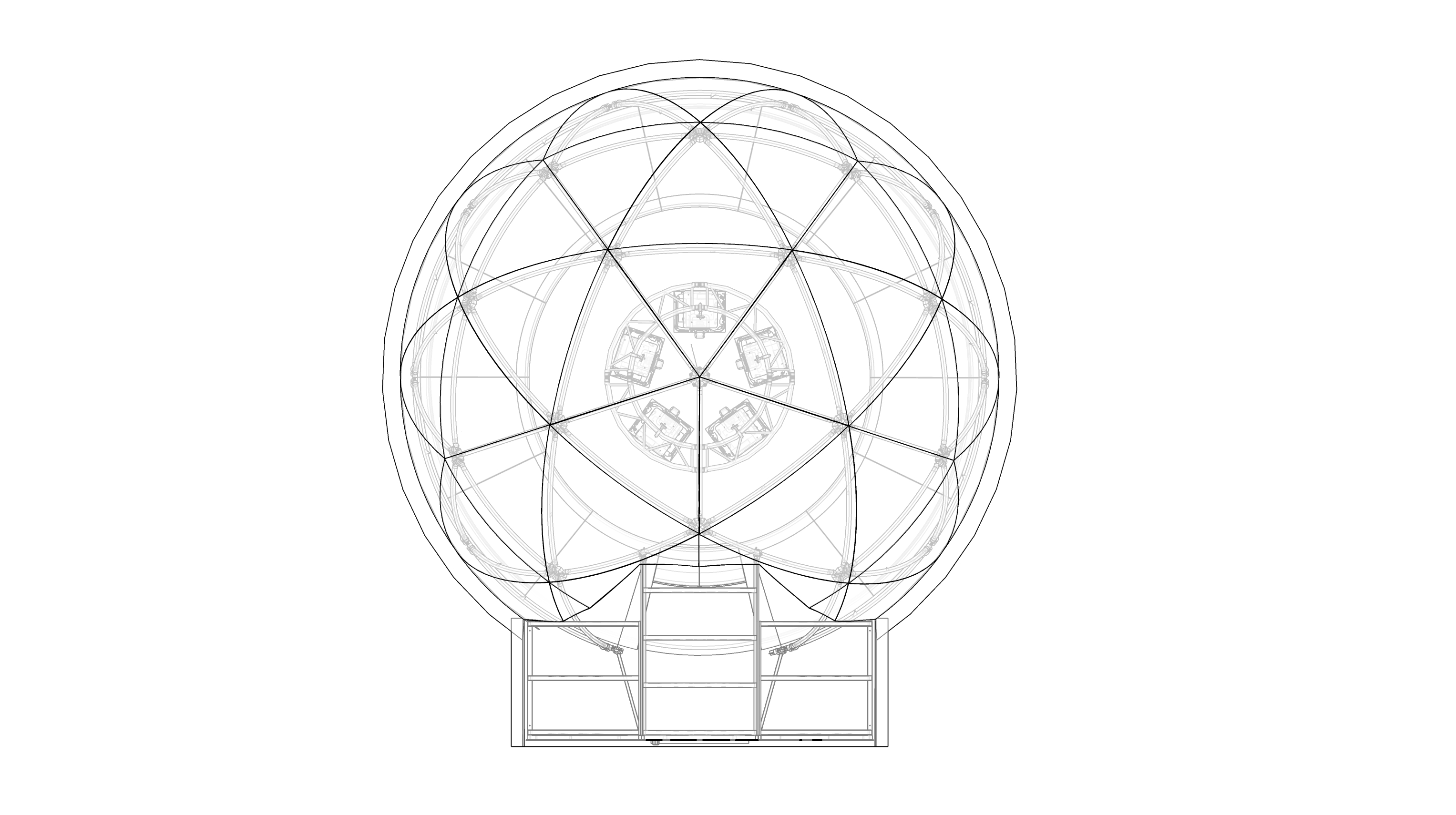diagram of the top of an igloo dome