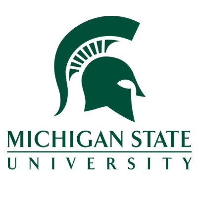 Green logo for Michigan State University on white background