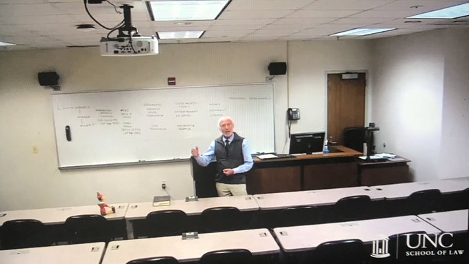Man teaching in classroom at University of North Carolina