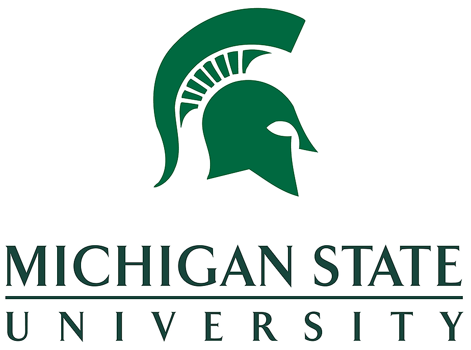 Green Michigan State University Logo on white background