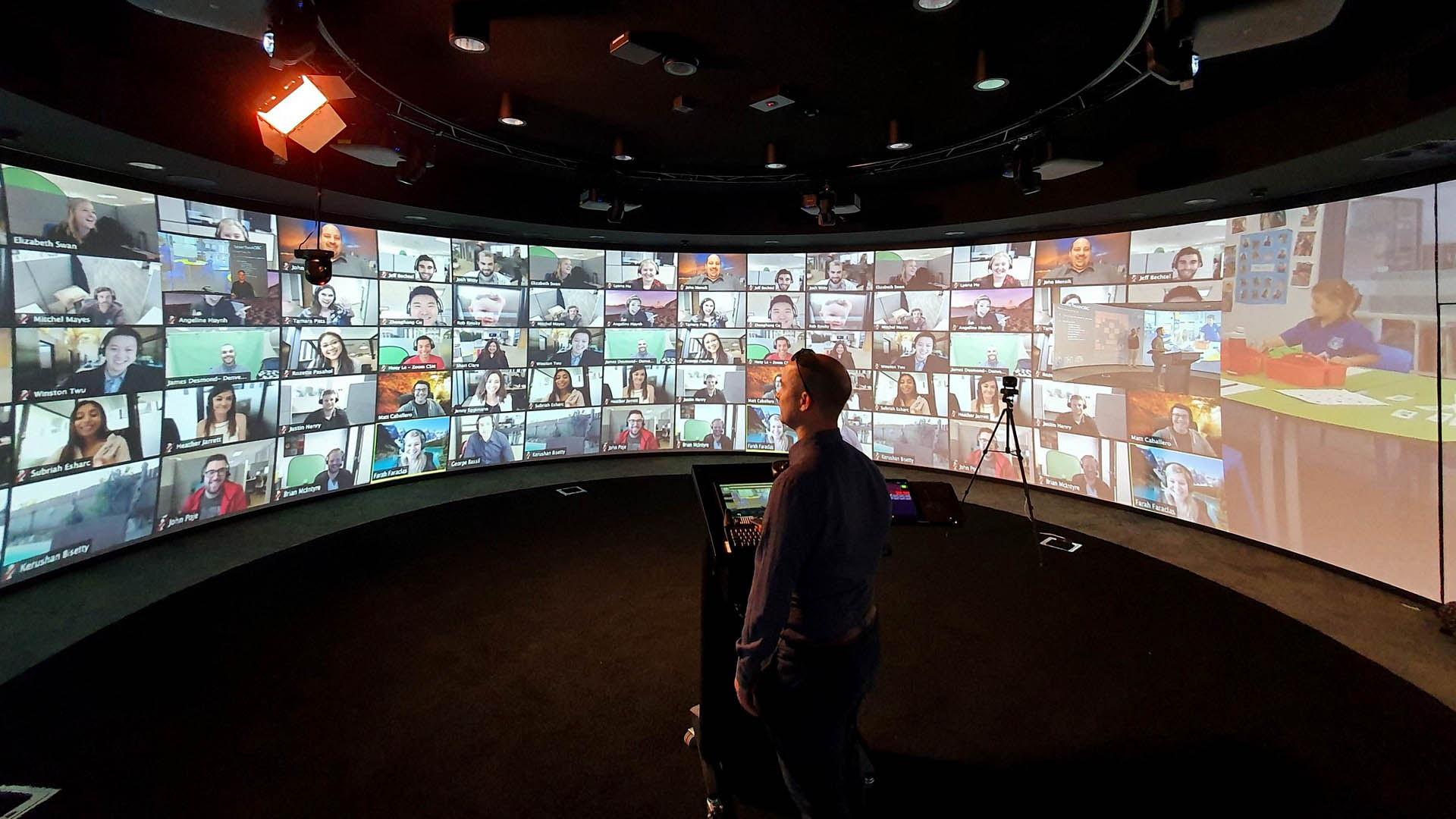 big video call inside an igloo