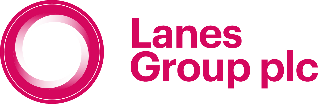 Pink logo for Lanes Group plc