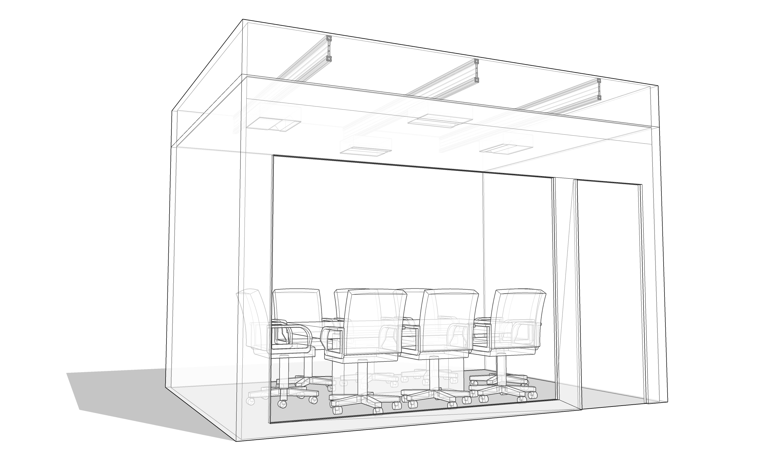 diagram of meeting room with chairs inside
