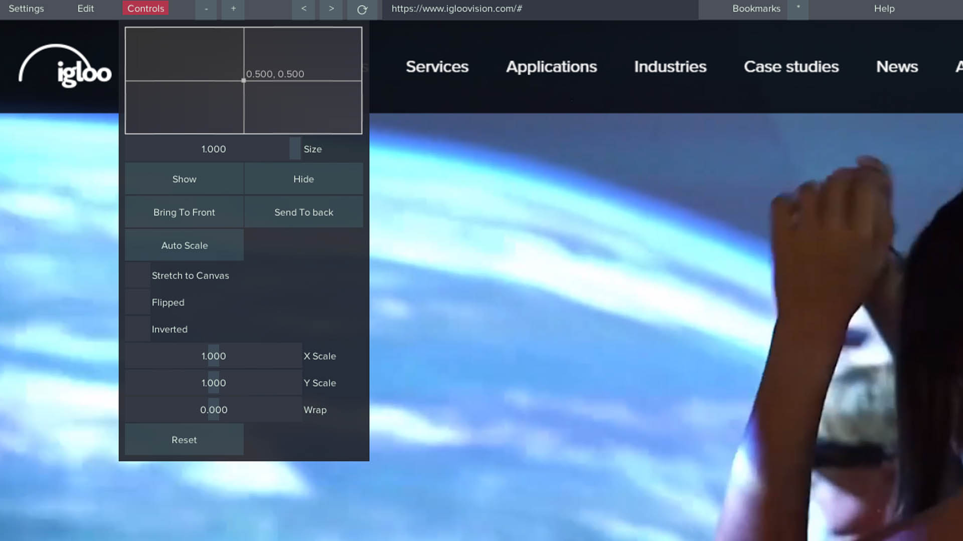 menu web design